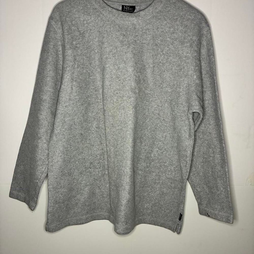 Gray polyester & rayon sweater i